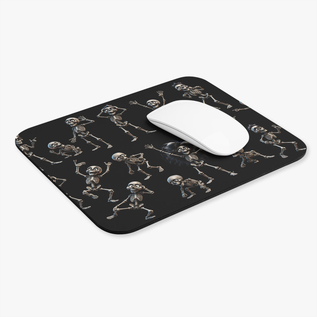 Dancing Skeletons Mouse Pad — Halloween Pattern (9" x 8")