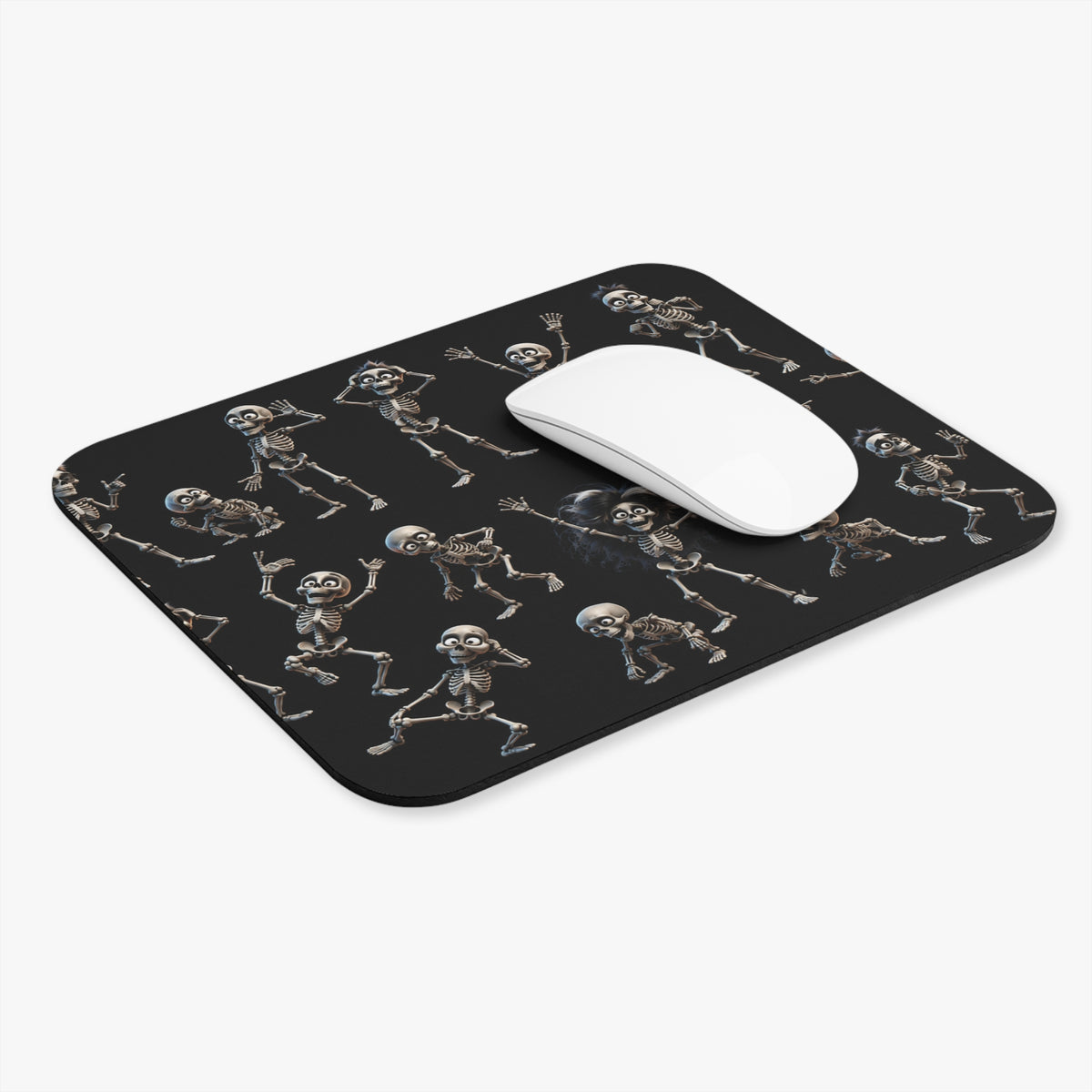 Dancing Skeletons Mouse Pad — Halloween Pattern (9" x 8")