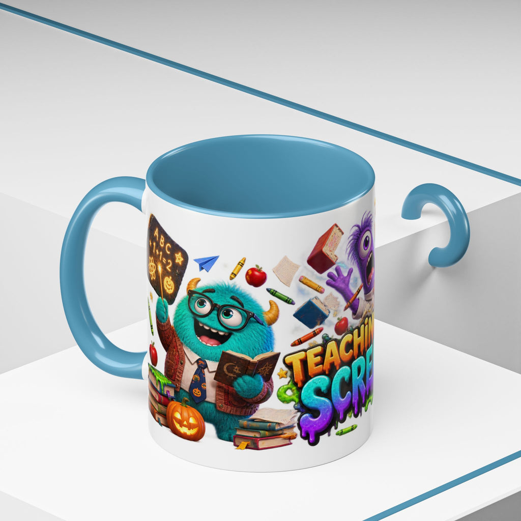 Teaching Is a Scream Monster Teacher Halloween White Mug