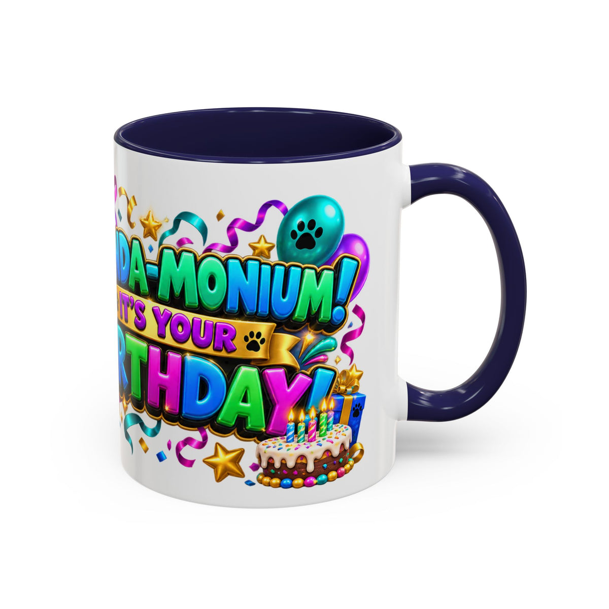 Panda-Monium! It’s Your Birthday White Mug – Cute Panda Birthday Cup, Colorful Fun Party Gift