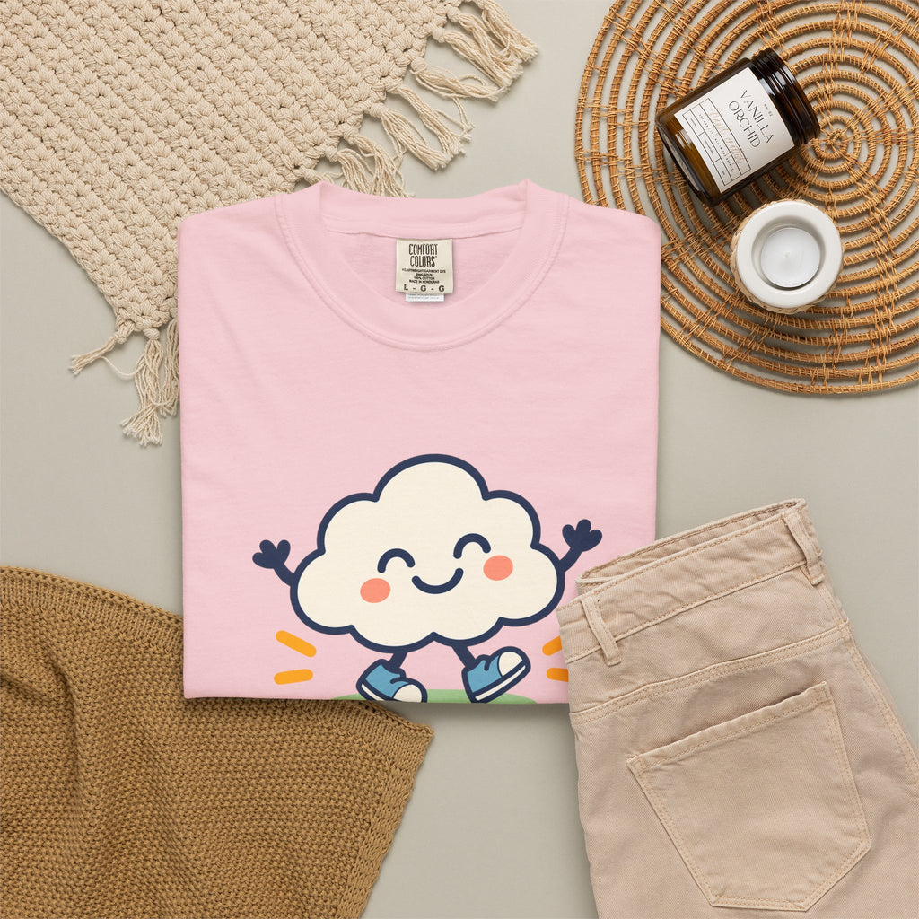 Take It Easy – Happy Cloud Graphic T-Shirt | Festora Everyday