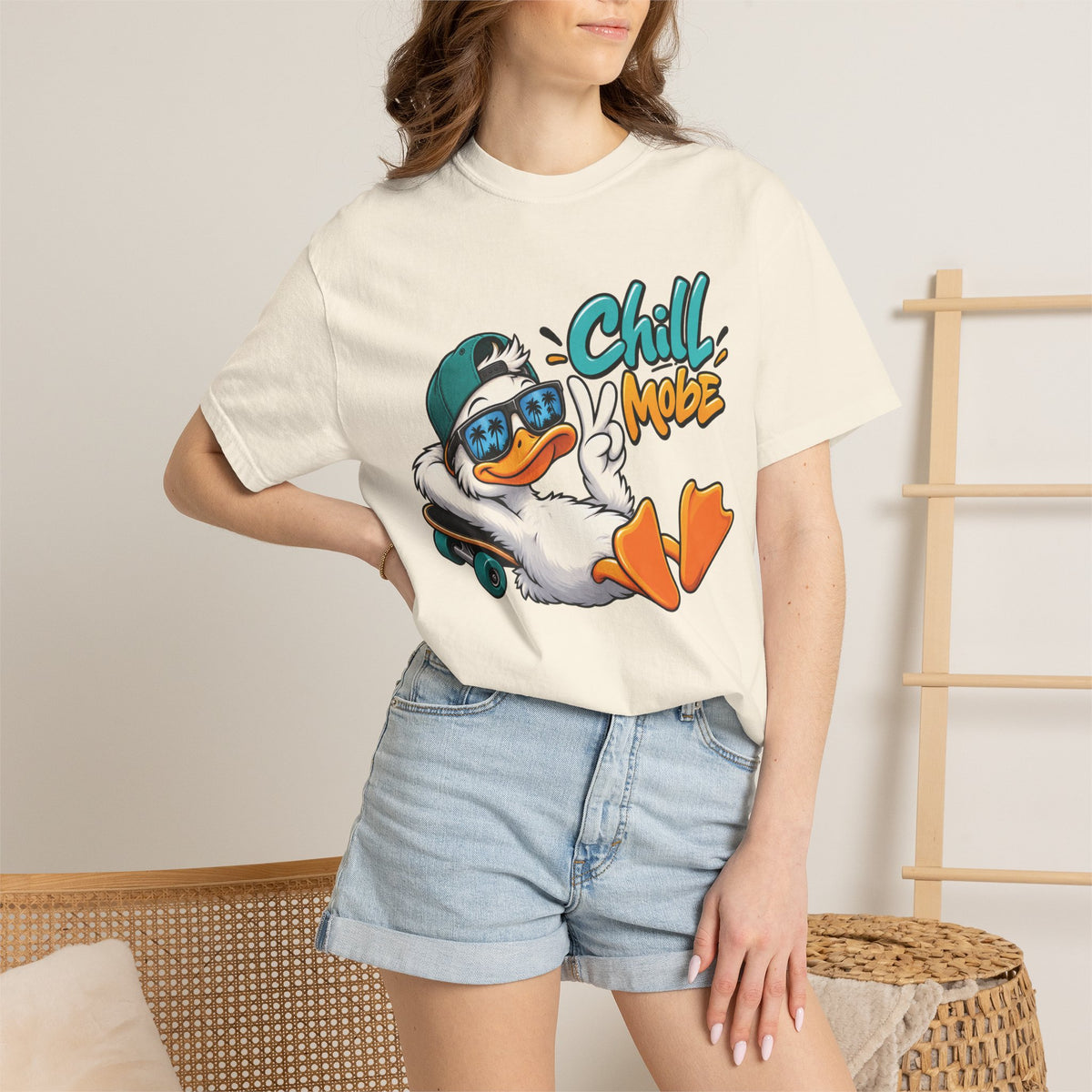 Chill Mode Duck Graphic T-Shirt | Festora Everyday