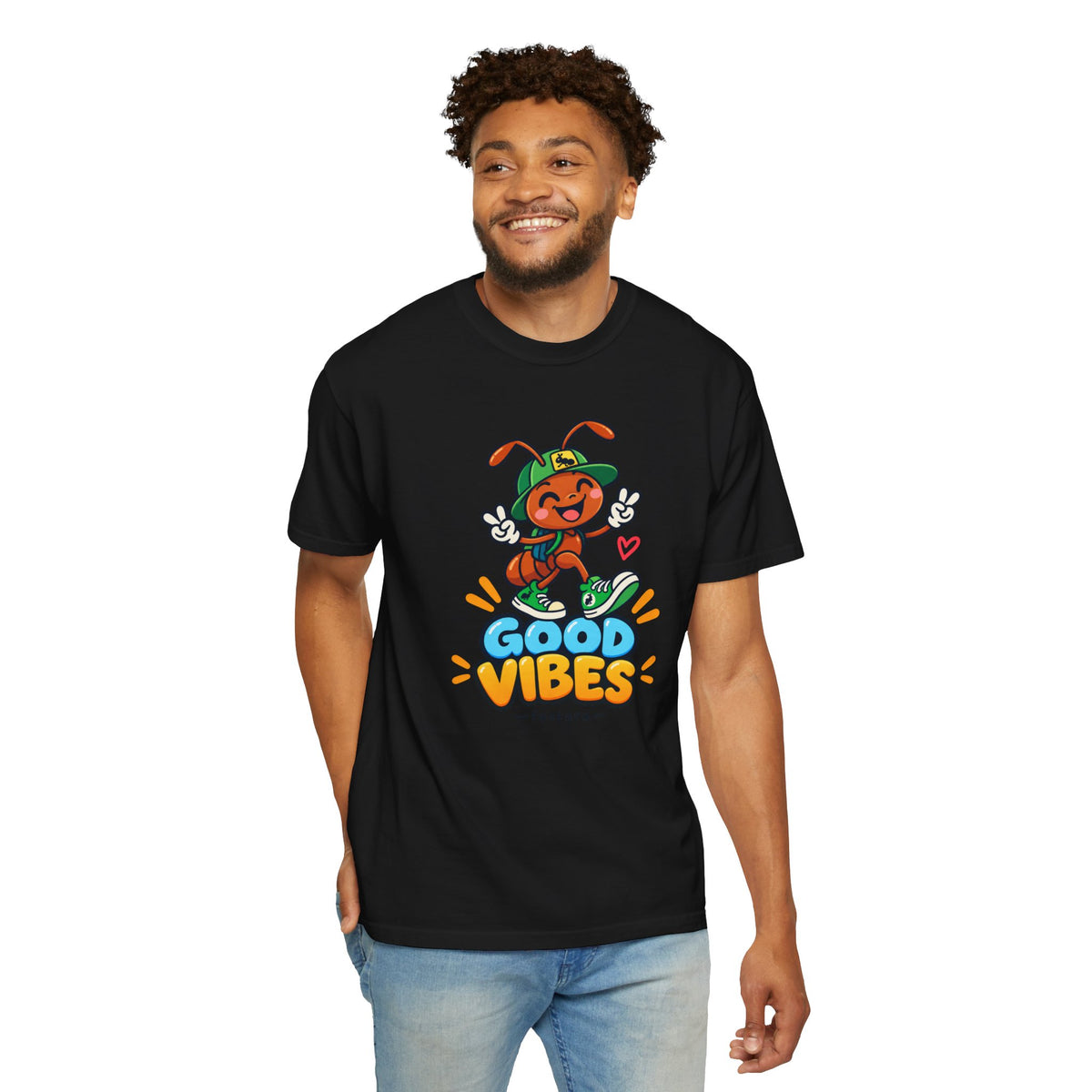 Good Vibes – Happy Ant Graphic T-Shirt