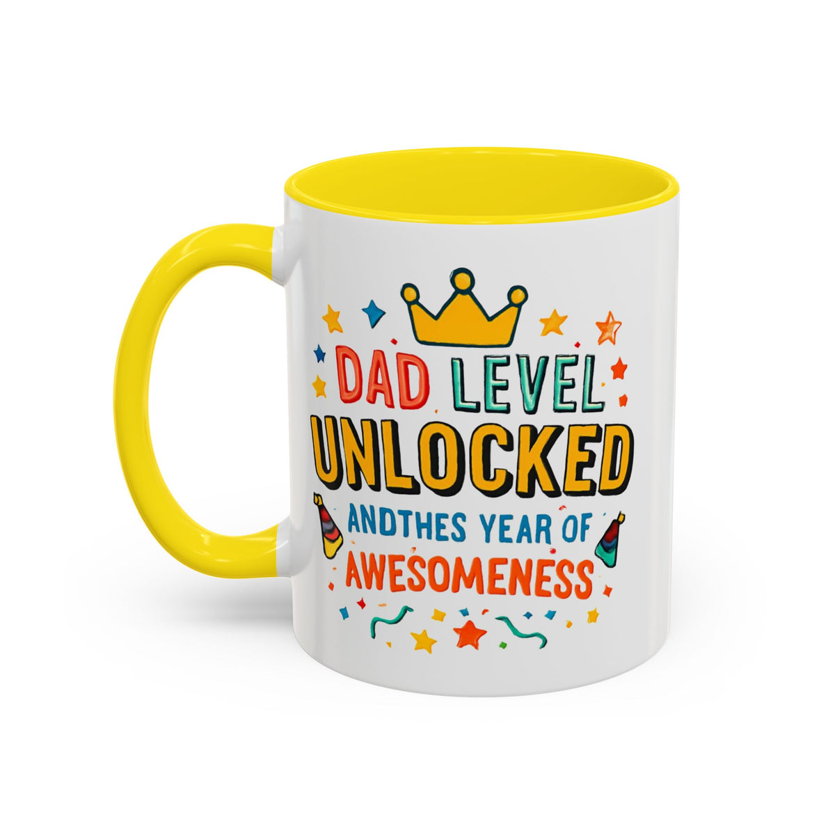 Dad Level Unlocked Coffee Mug – Funny Father’s Day 11/15oz Accent Mug