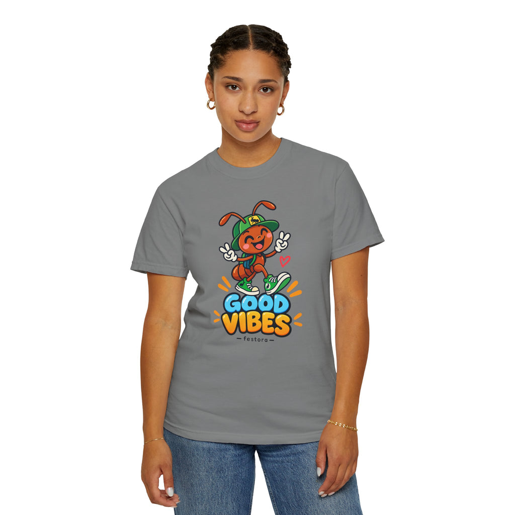 Good Vibes – Happy Ant Graphic T-Shirt