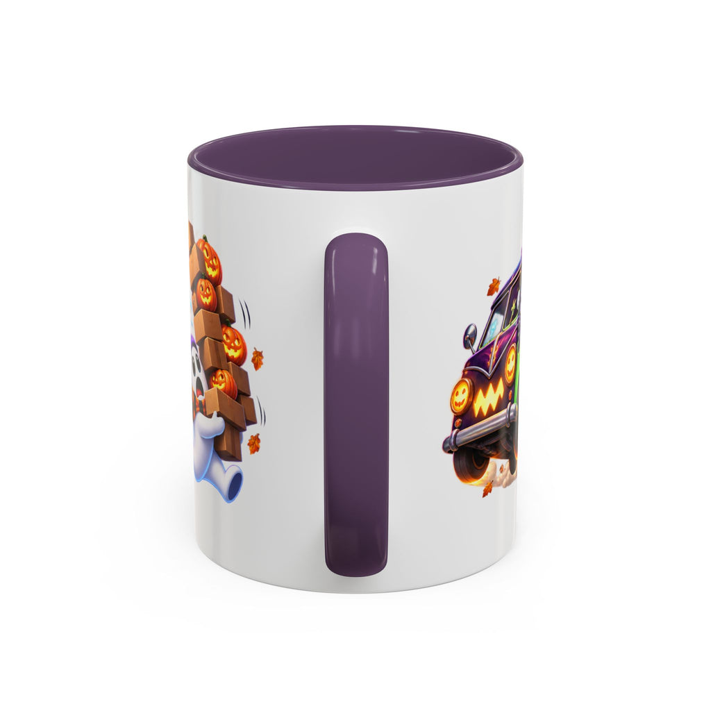 Delivering the Boos Ghost Delivery Halloween White Mug