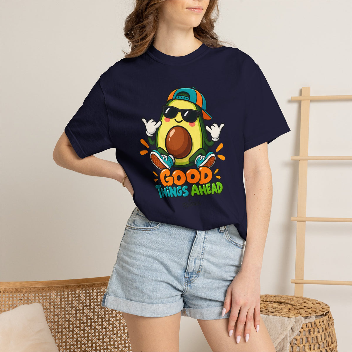 Good Things Ahead Avocado Graphic T-Shirt | Festora Everyday