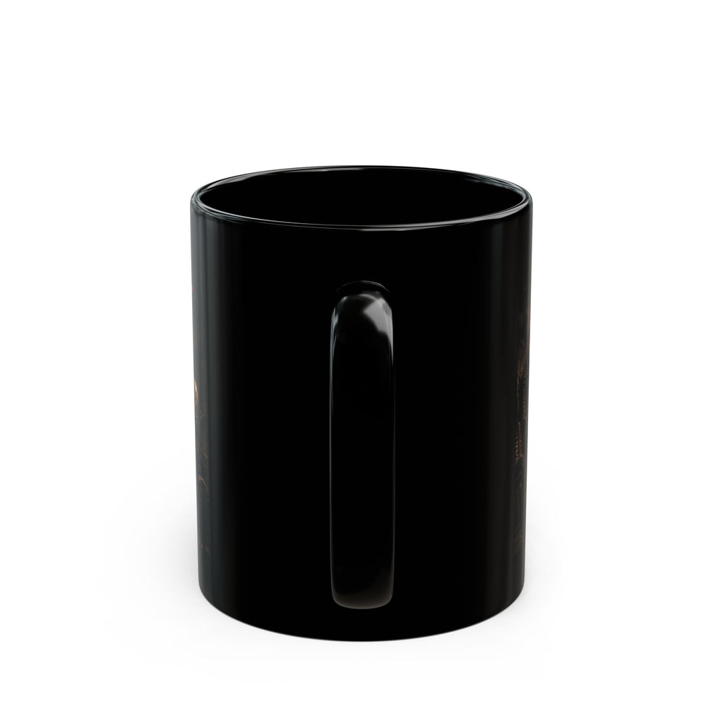 Rock Out Skull Mug — 'When in Doubt Rock Out' Gothic Cemetery Coffee Cup (11oz/15oz)