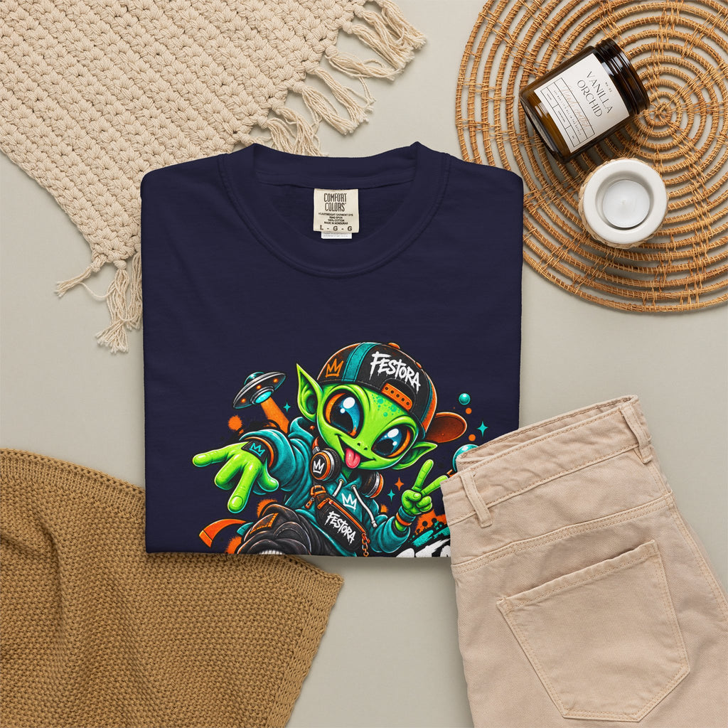 Alien Streetwear T-Shirt — “Stay Cosmic” Graphic Tee