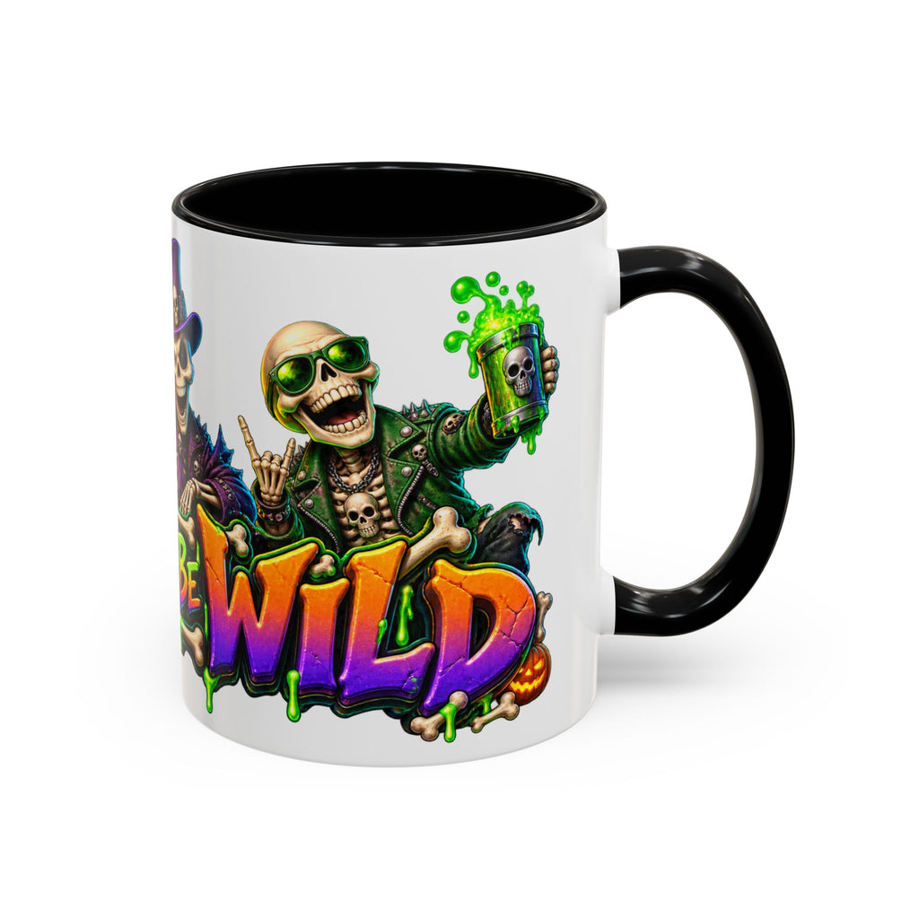 Bone to Be Wild Skeleton Crew Halloween White Mug
