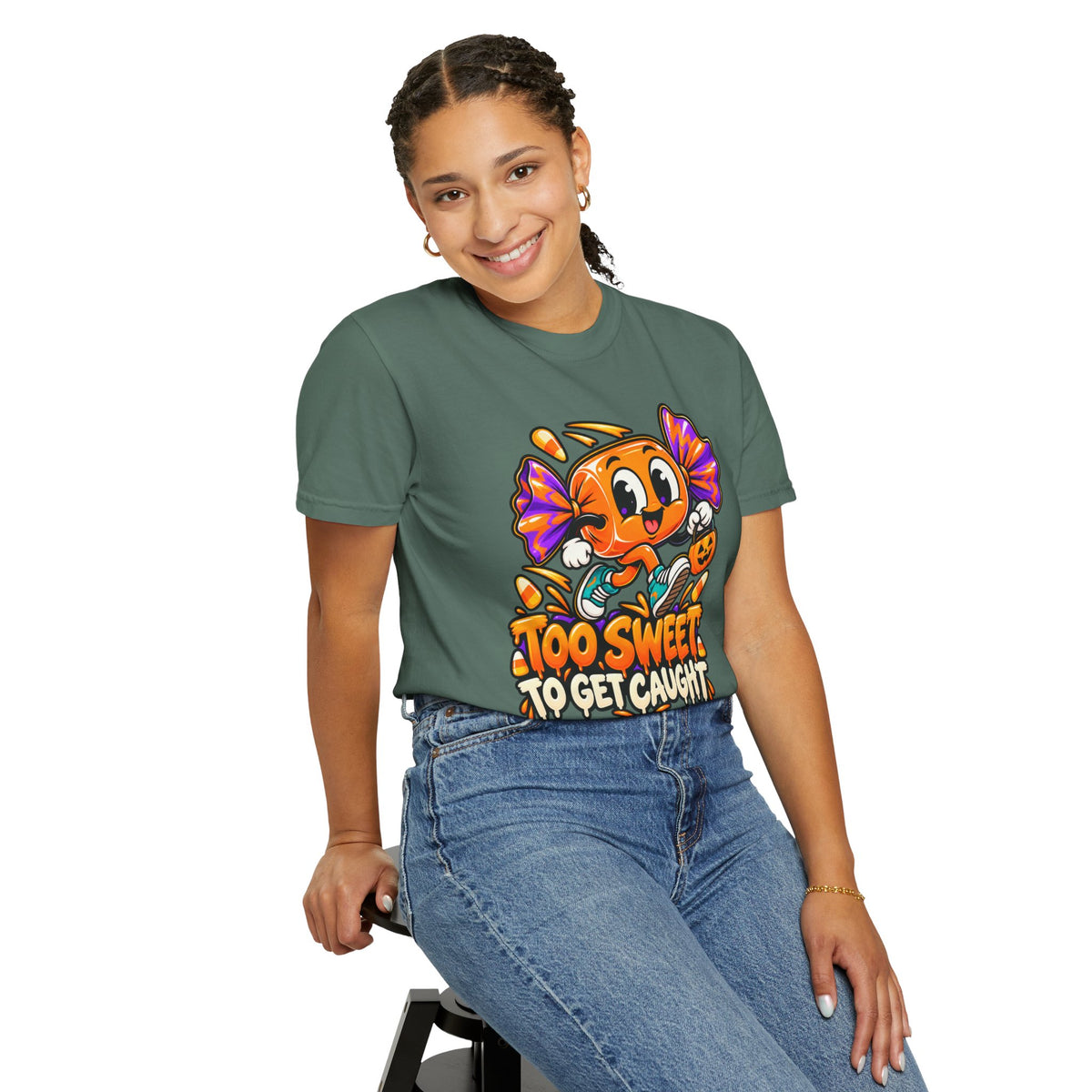Too Sweet to Get Caught – Cute Halloween Candy T-Shirt