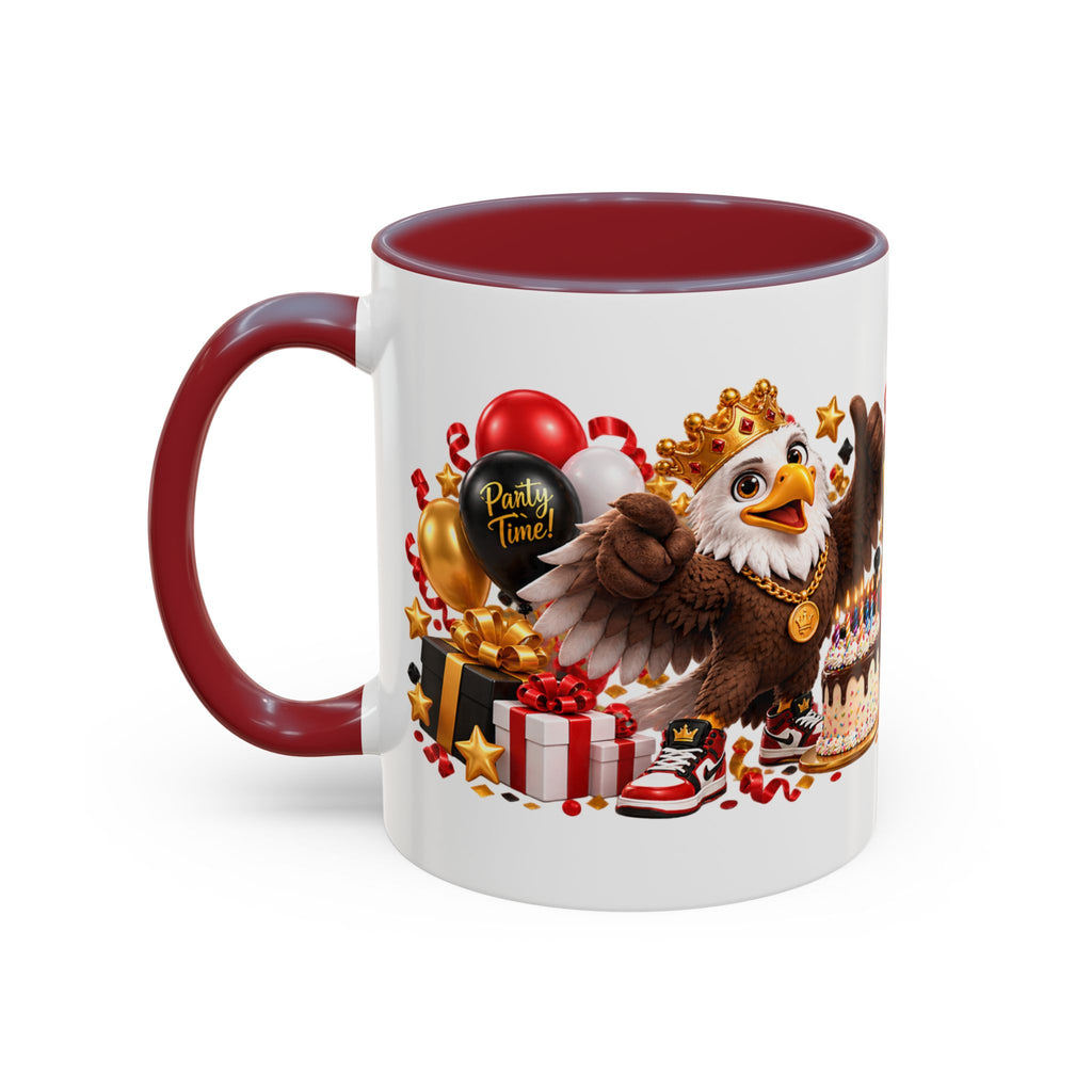 Happy Birthday Eagle Mug – Colorful 3D Birthday Gift – White Coffee Mug
