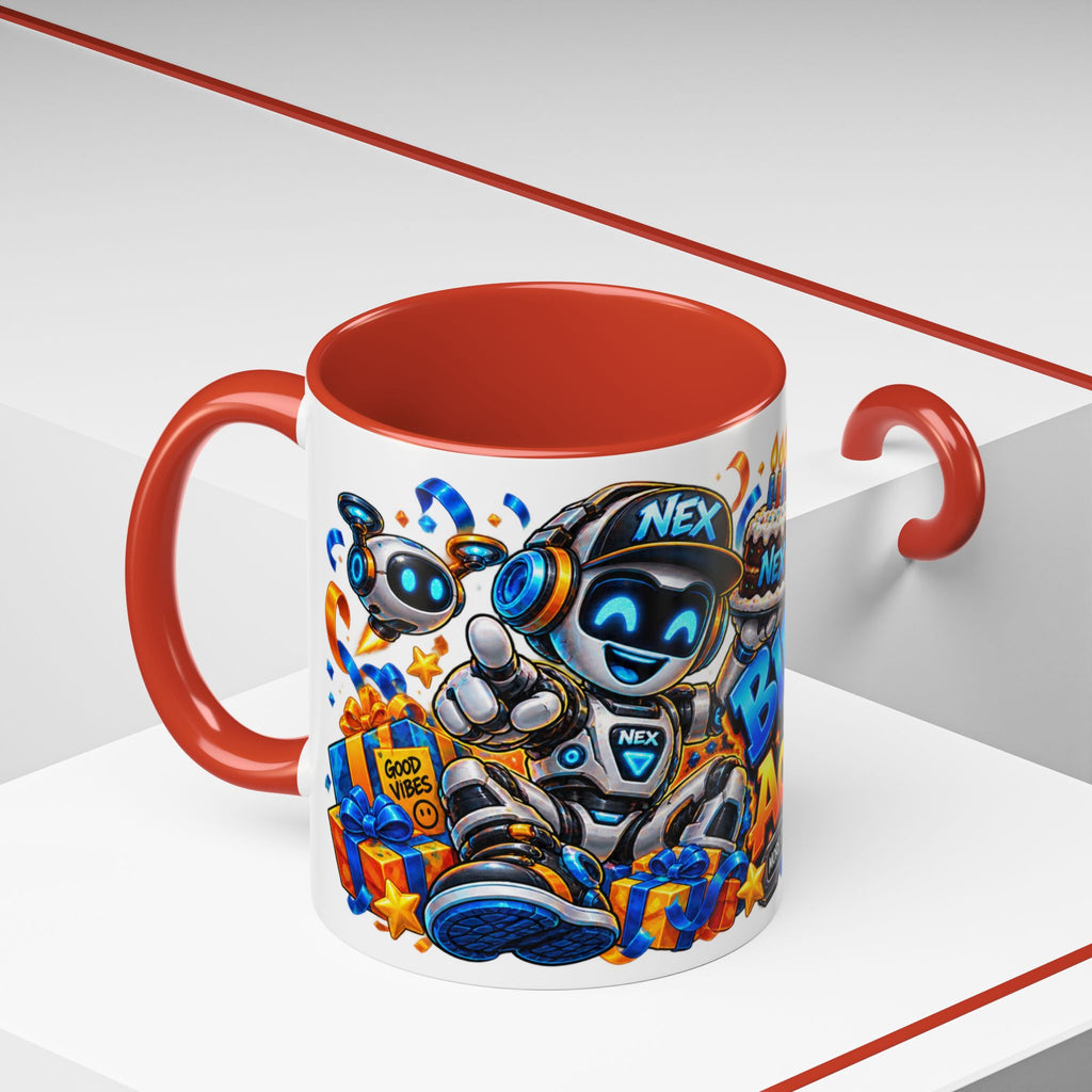 Festora Robot Birthday Mug – Birthday Mode Activated Coffee Cup