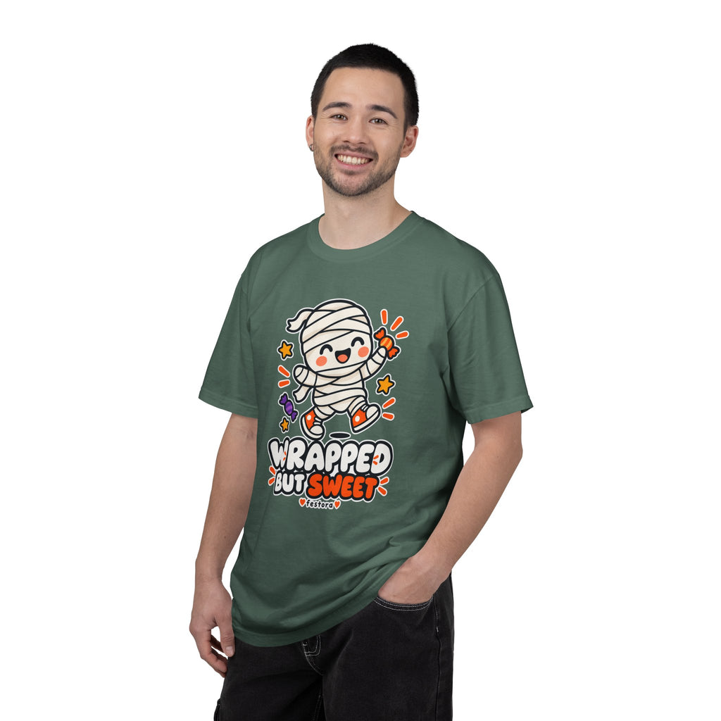 Wrapped but Sweet Halloween T-Shirt | Cute Mummy Graphic Tee