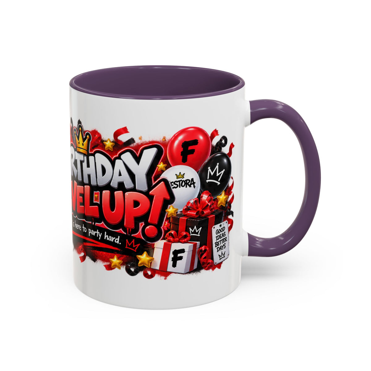Festora Grafx Birthday Mug – Birthday Level Up Robot Coffee Cup