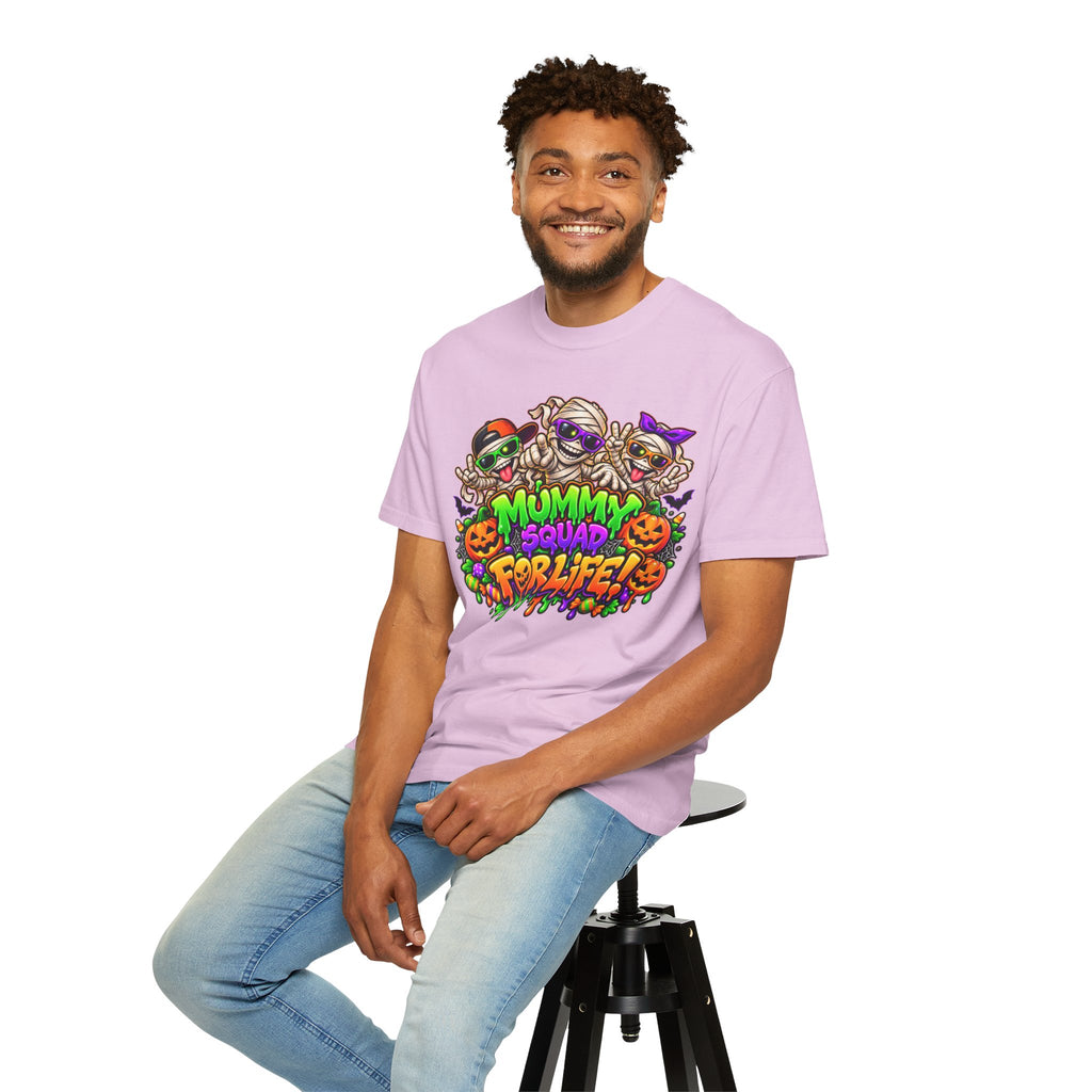 Mummy Squad For Life Halloween T-Shirt – Funny Colorful Mummy Graphic Tee
