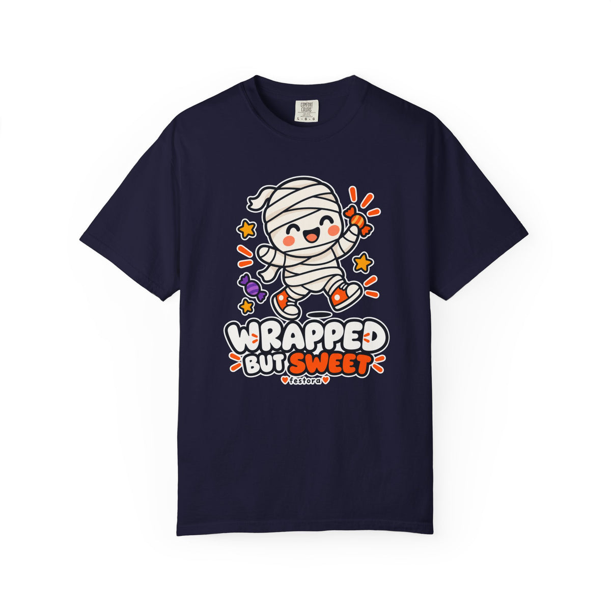 Wrapped but Sweet Halloween T-Shirt | Cute Mummy Graphic Tee