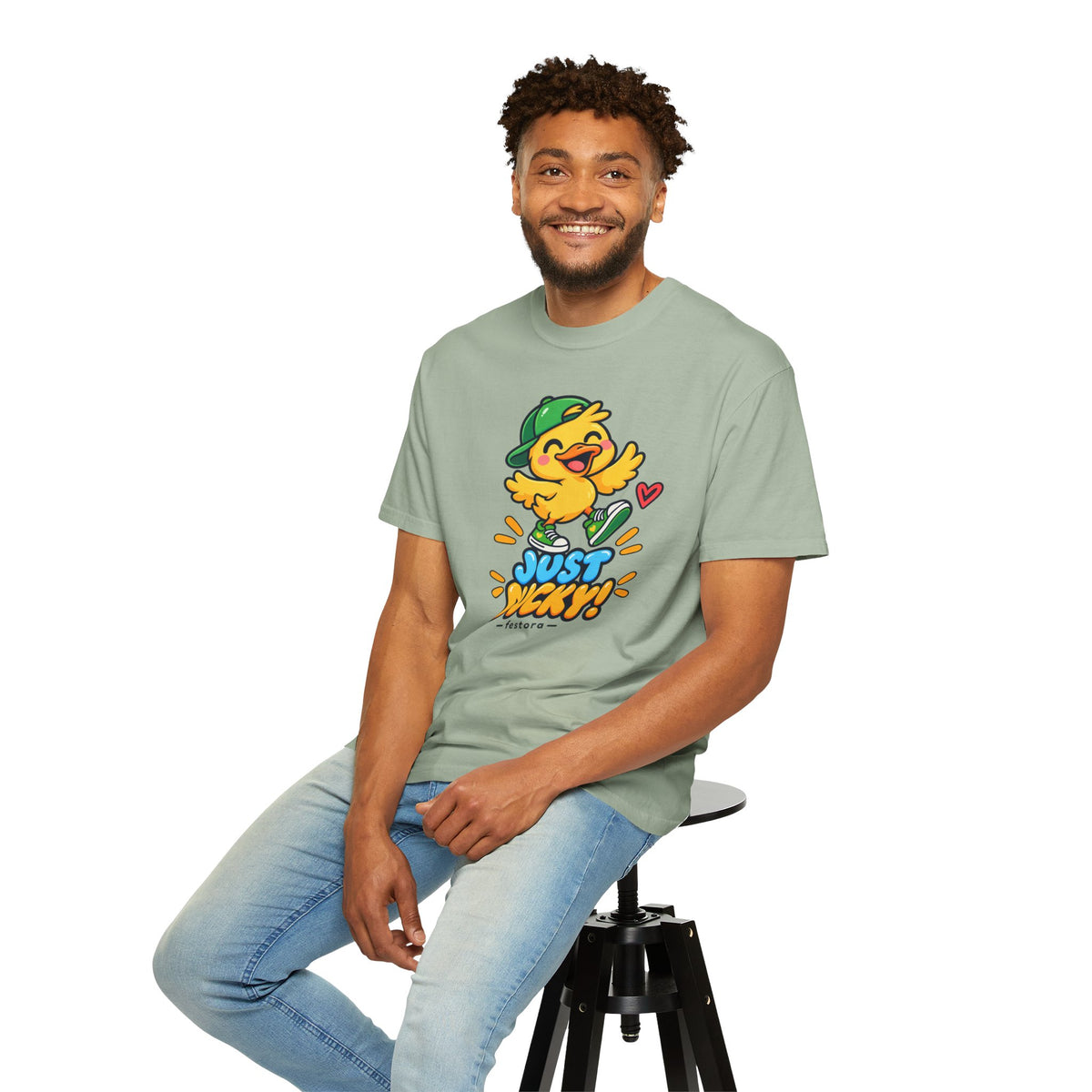 Just Ducky! – Cute Happy Duck Graphic T-Shirt