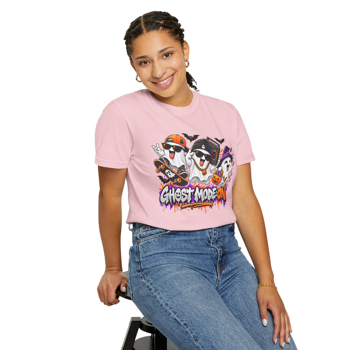 Ghost Mode: ON – Halloween Ghosts Graphic T-Shirt
