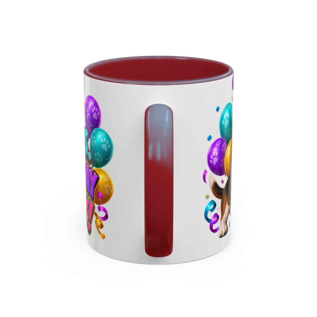 Short Legs Big Birthday Energy Basset Hound White Mug