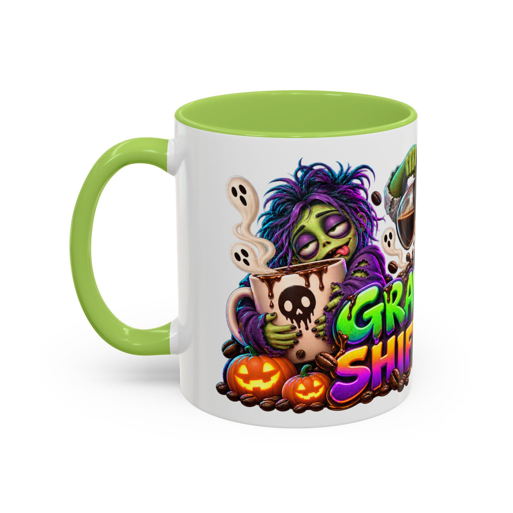 Graveyard Shift Fuel Coffee Zombies Halloween White Mug