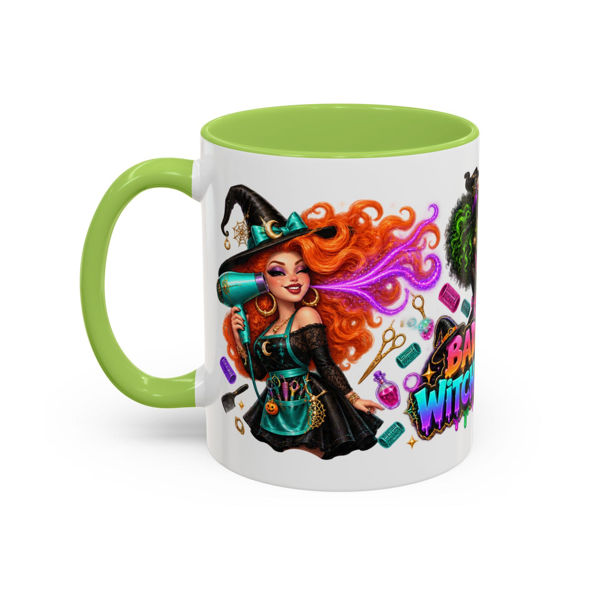 Bad Hair Witch Please Halloween Hairstylist White Mug
