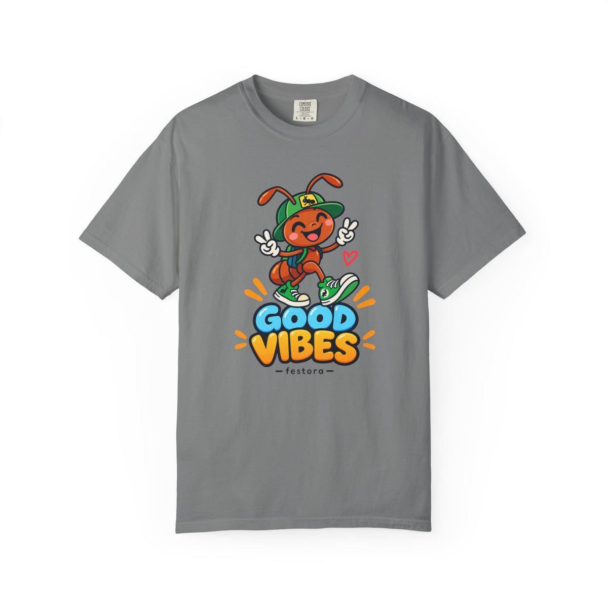 Good Vibes – Happy Ant Graphic T-Shirt