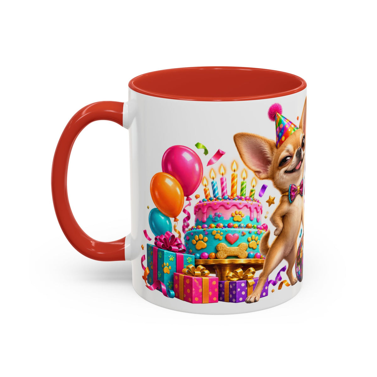 Small Dog Big Birthday Energy Chihuahua White Mug
