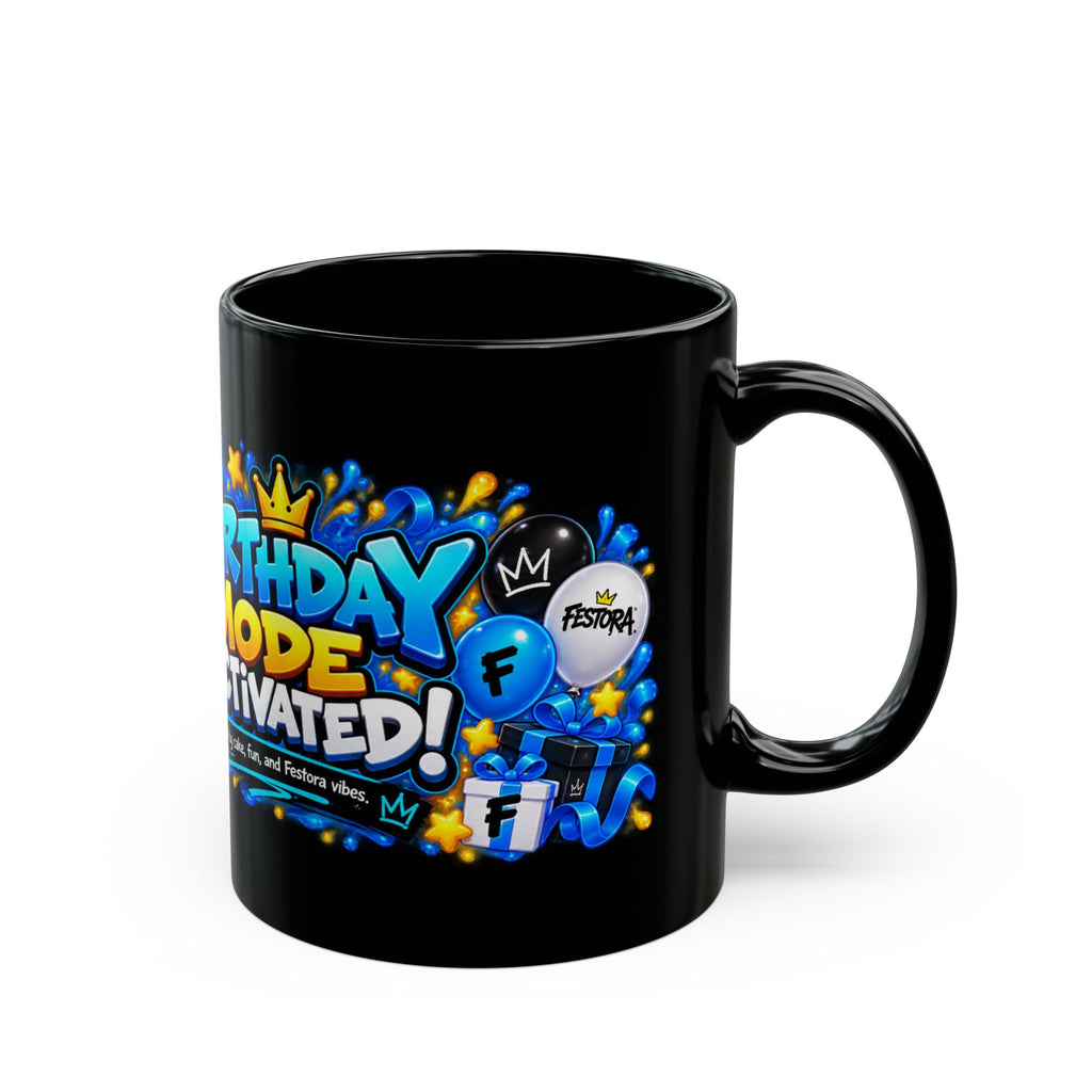 Birthday Mode Activated Festora Bot Mug – Fun Robot Birthday Coffee Cup