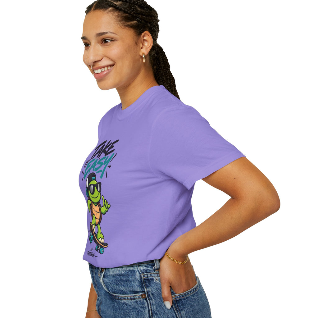 Take It Easy Skate Turtle Graphic T-Shirt | Festora Everyday