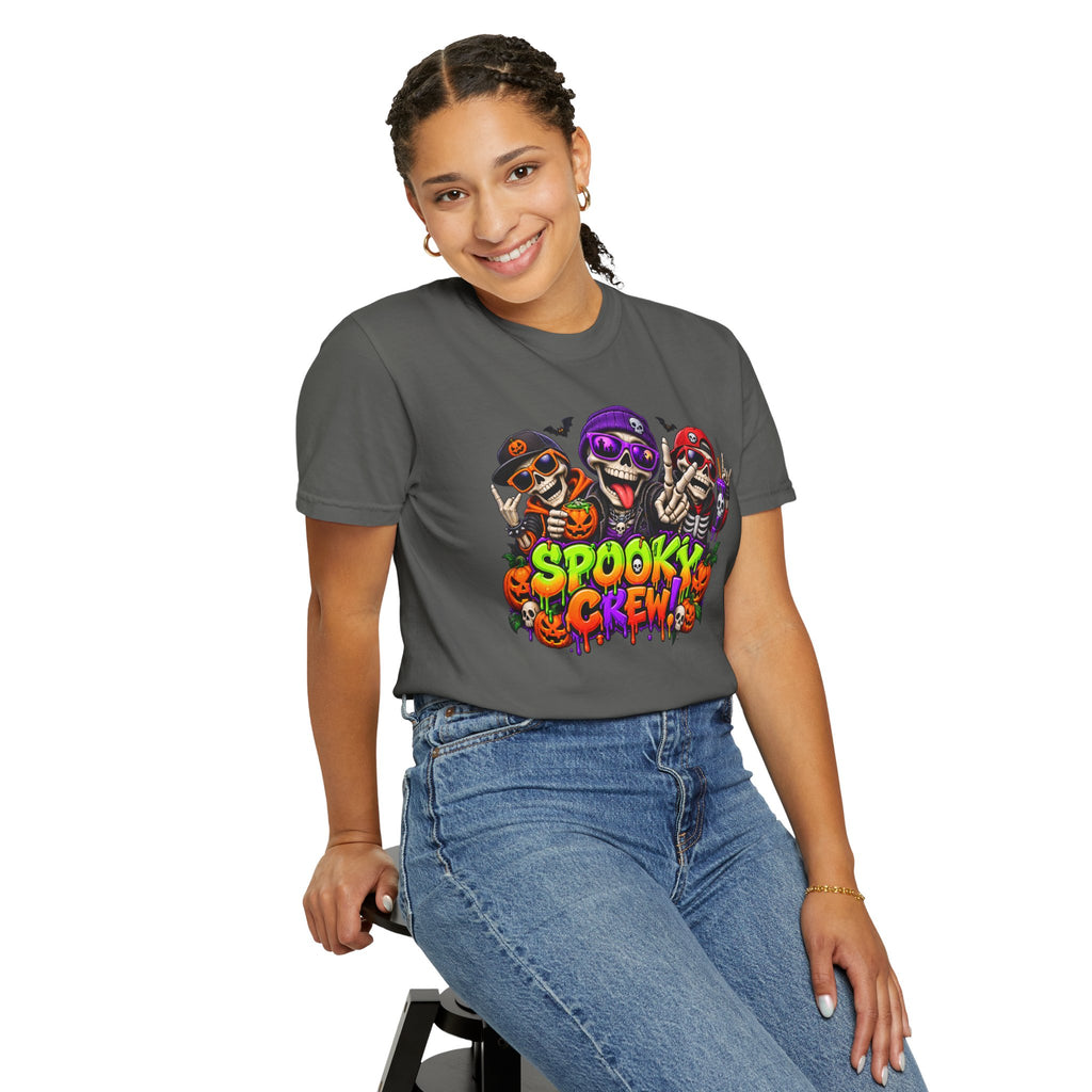 Spooky Crew Halloween T-Shirt – Funny Skeleton Graphic Tee