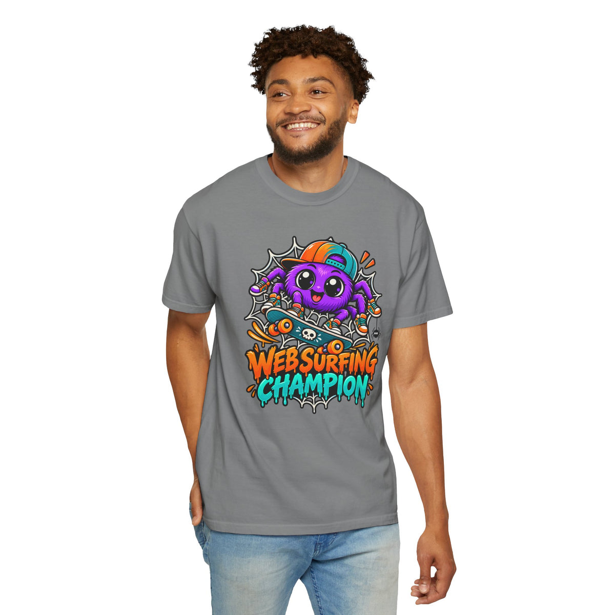 Web Surfing Champion – Cute Halloween Spider T-Shirt