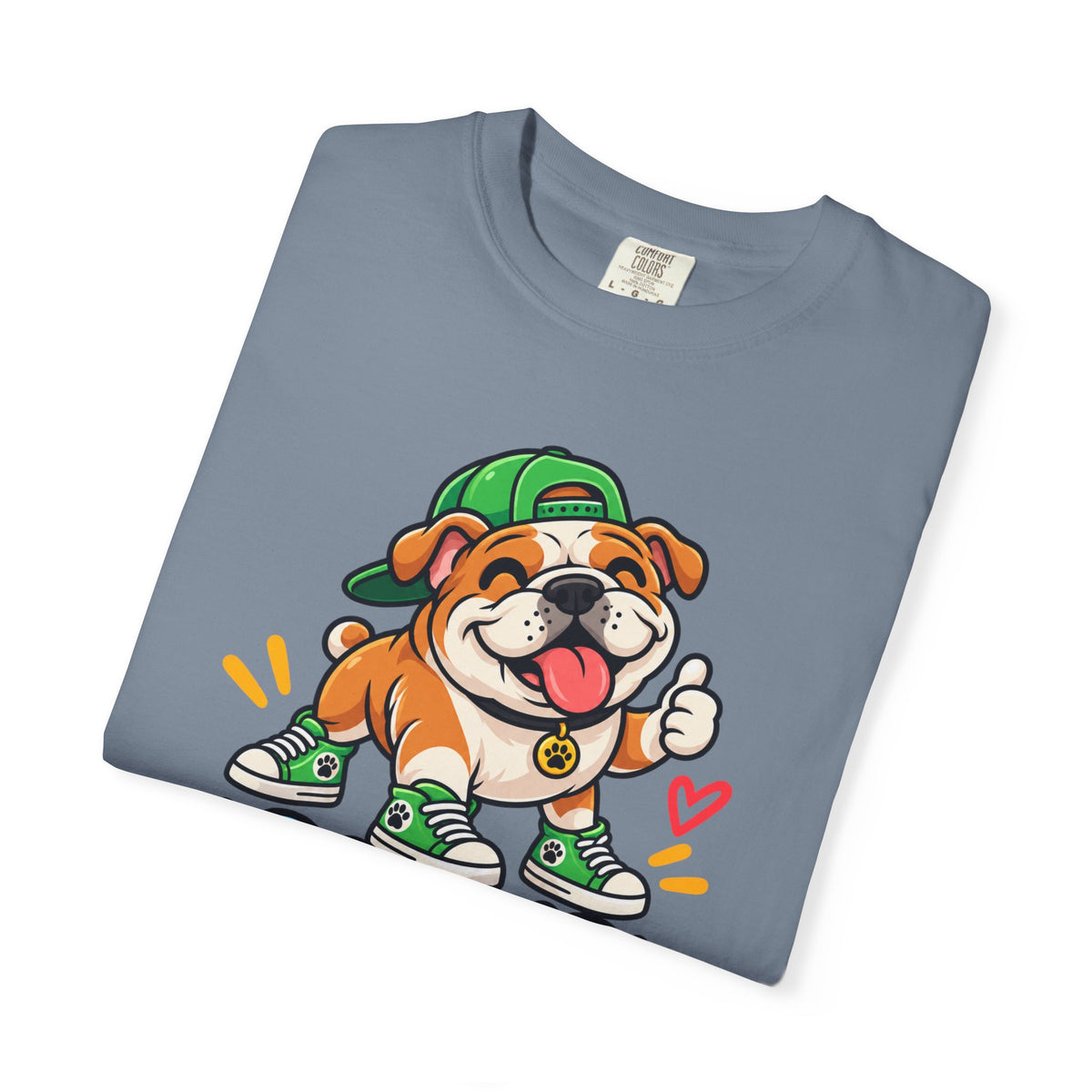 Bark If Happy – Cute Bulldog Graphic T-Shirt