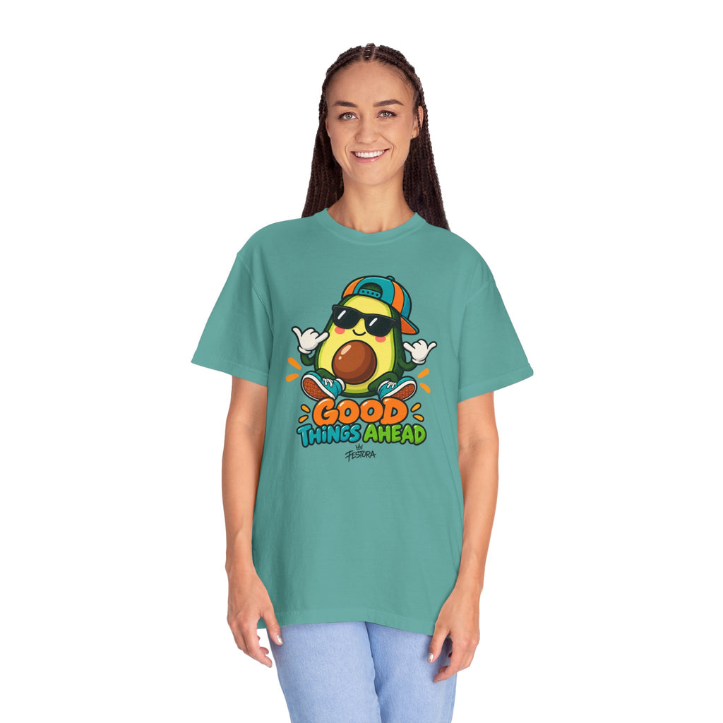 Good Things Ahead Avocado Graphic T-Shirt | Festora Everyday