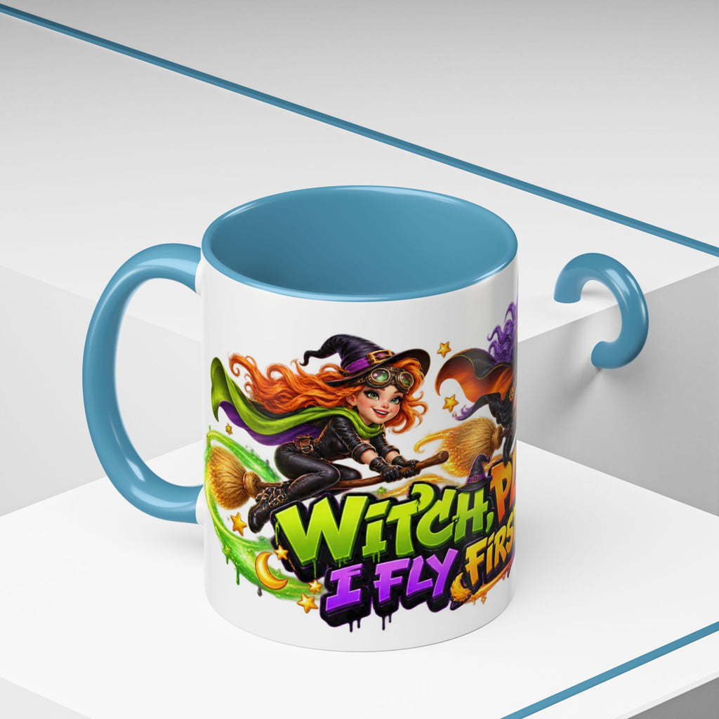 Witch Please I Fly First Class Halloween White Mug