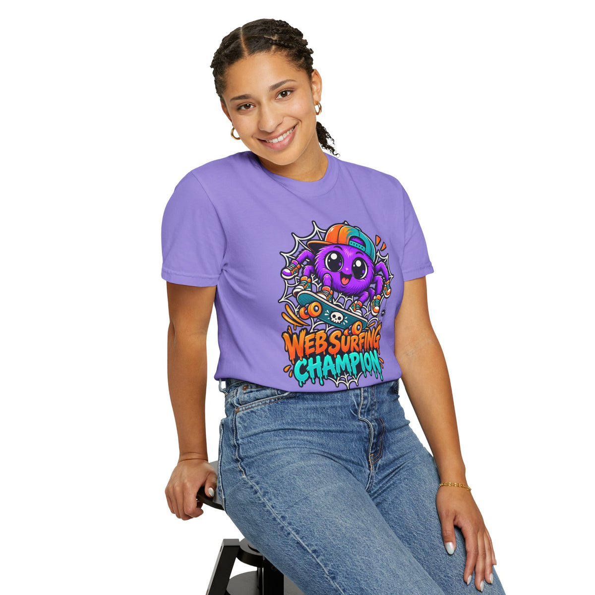 Web Surfing Champion – Cute Halloween Spider T-Shirt