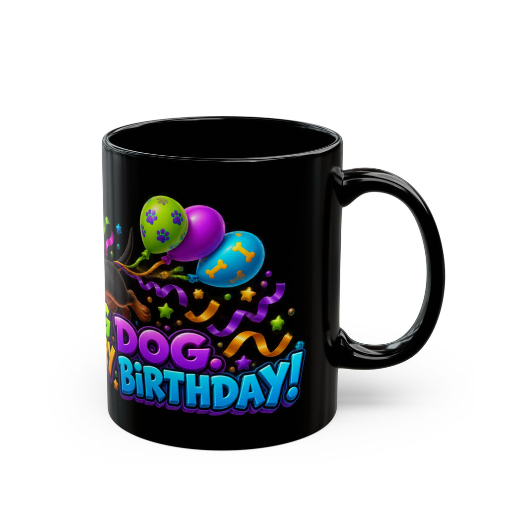 Long Dog Legendary Birthday Dachshund Black Mug