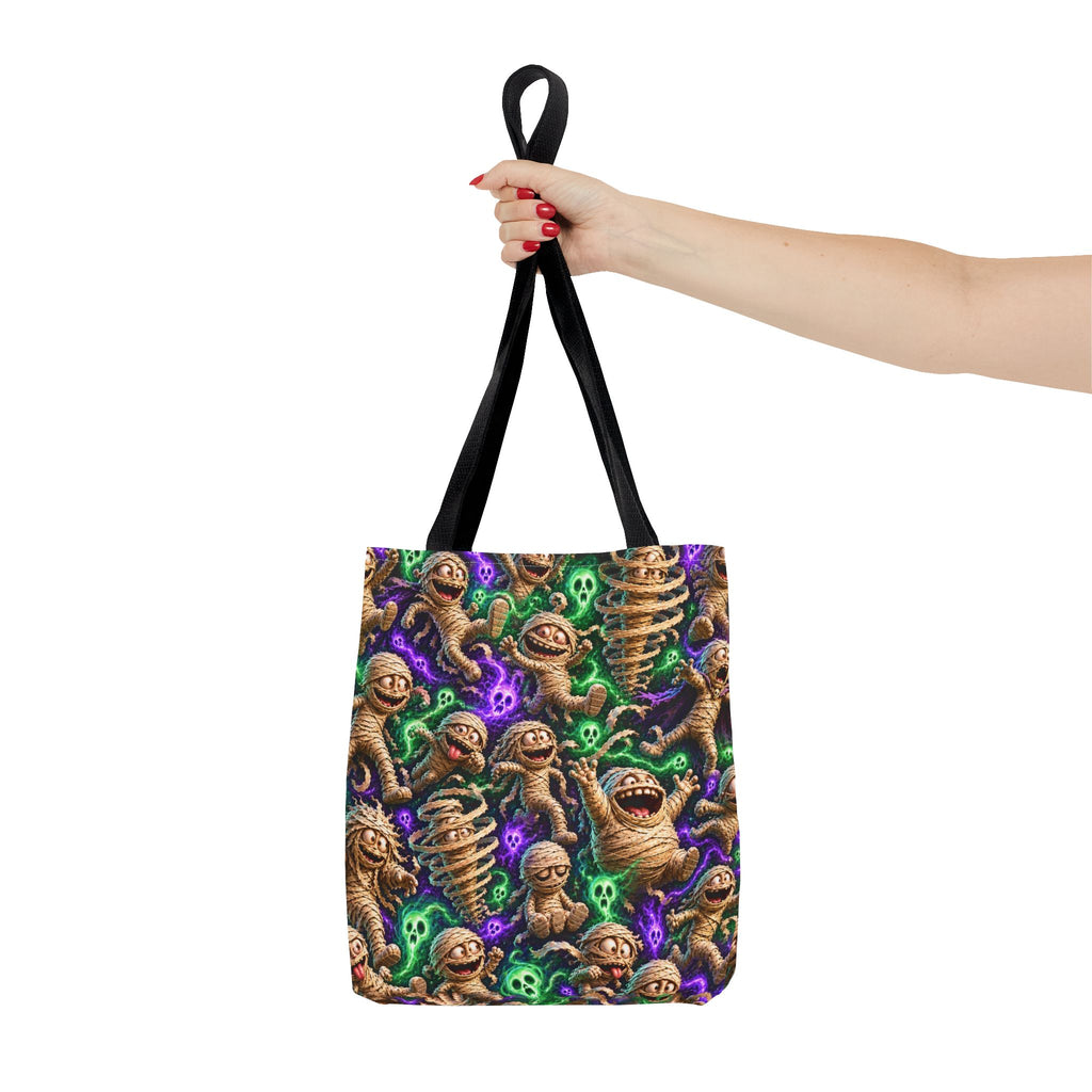 Mummy Party Tote Bag — Cute Spooky Halloween All-Over Print Tote