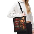 Devil Costume Chihuahua Tote Bag — "I'm Not Tiny, I'm Just Undercover for the Devil's Team" Halloween Tote