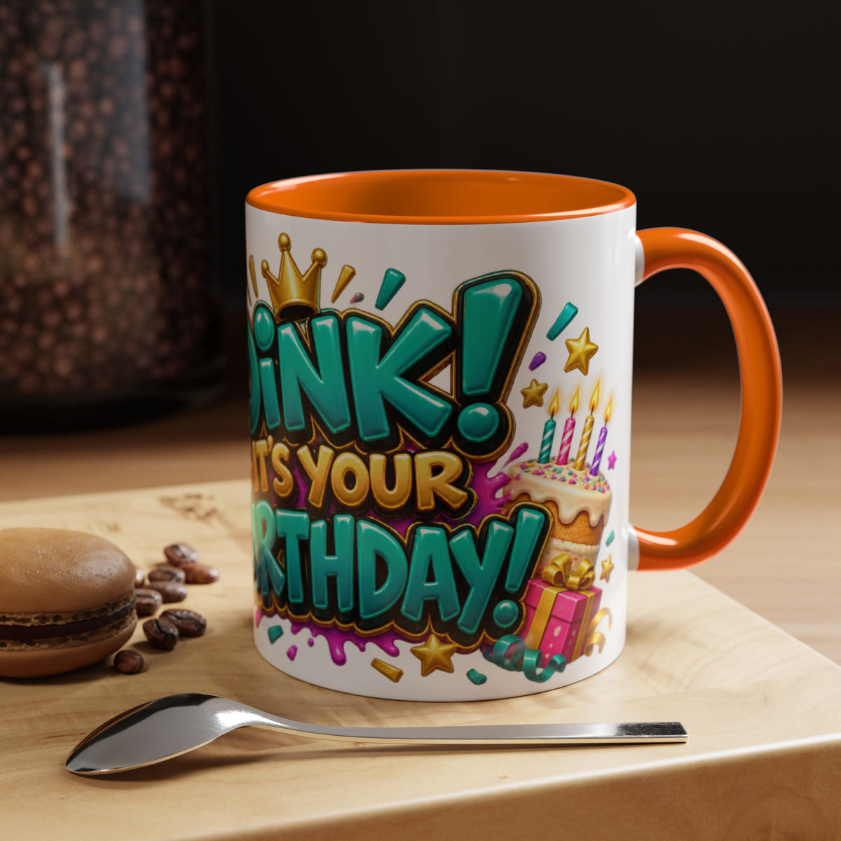 Oink! It’s Your Birthday White Mug – Cute Pig Birthday Cup, Colorful Funny Party Gift