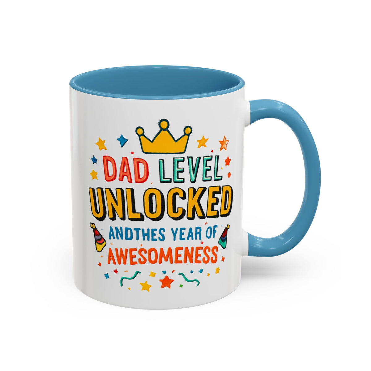 Dad Level Unlocked Coffee Mug – Funny Father’s Day 11/15oz Accent Mug
