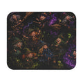 Witchy Night Rectangle Mouse Pad — Cute Cartoon Witches Halloween Design