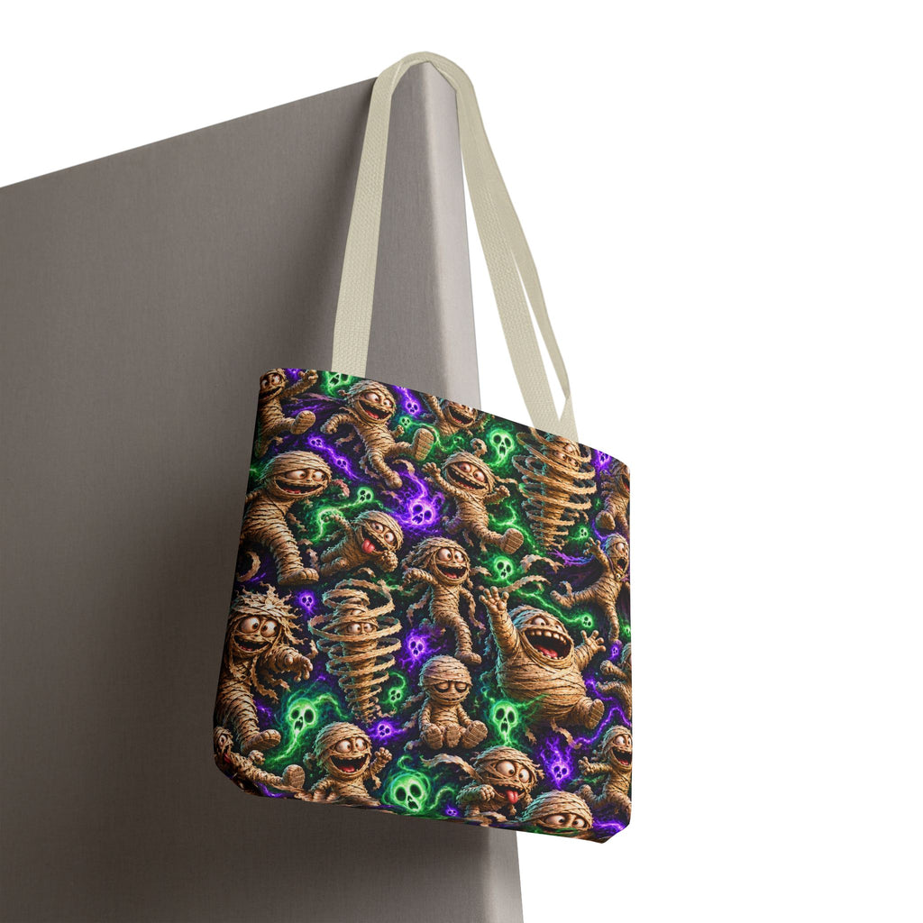 Mummy Party Tote Bag — Cute Spooky Halloween All-Over Print Tote
