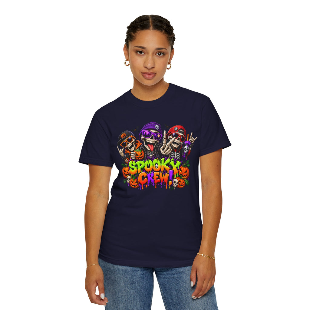 Spooky Crew Halloween T-Shirt – Funny Skeleton Graphic Tee