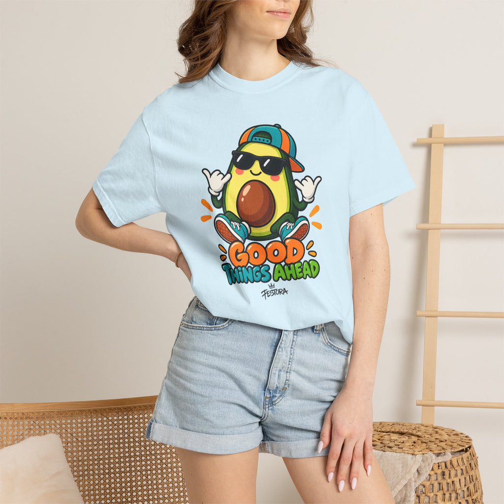Good Things Ahead Avocado Graphic T-Shirt | Festora Everyday