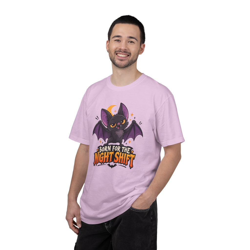 Born for the Night Shift – Cute Halloween Bat T-Shirt