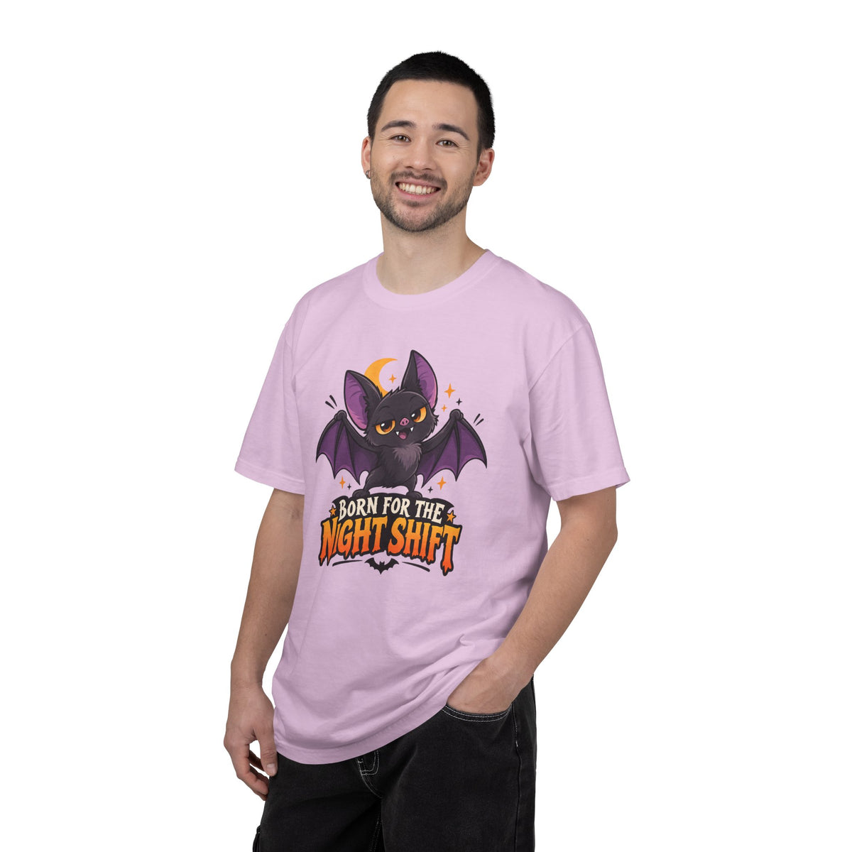 Born for the Night Shift – Cute Halloween Bat T-Shirt