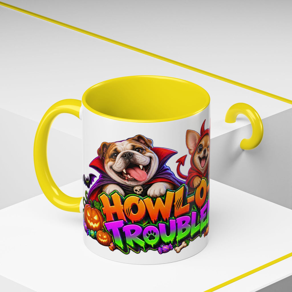 Howl-O-Ween Troublemakers Costume Dogs Halloween White Mug