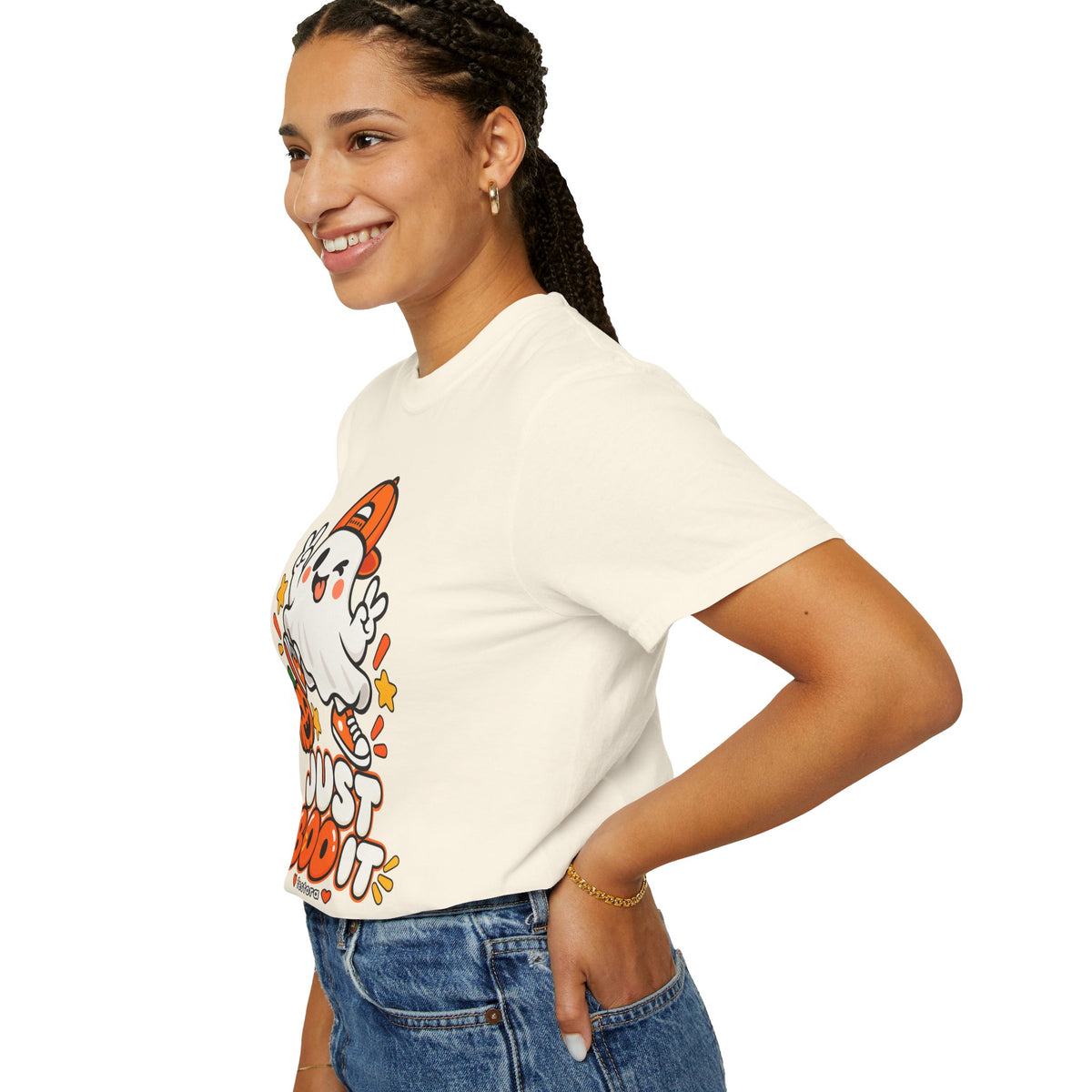 Just Boo It Halloween T-Shirt | Cute Skater Ghost Graphic Tee