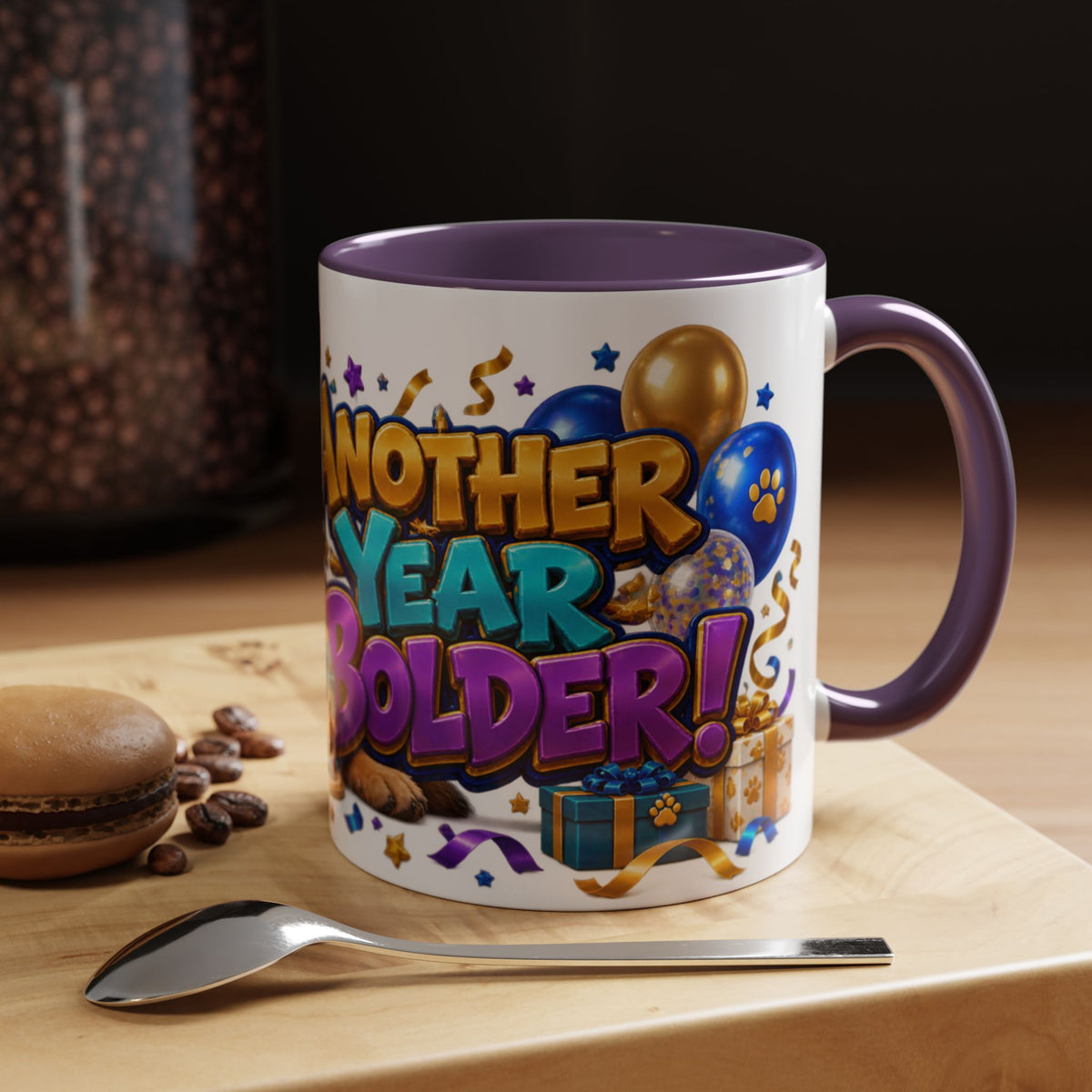 German Shepherd Birthday Mug – Another Year Bolder White Coffee Cup